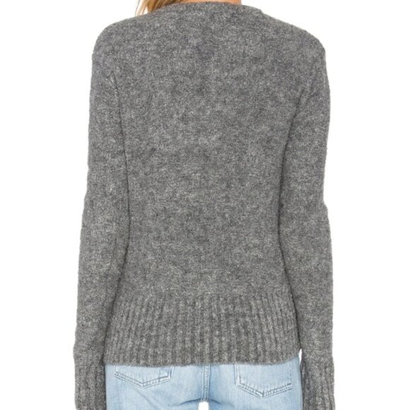 Lovers + Friends Gray Lace Up Wool Pullover Sweater XS - Picture 2 of 6